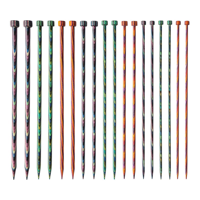 KnitPicks Knit Picks Straight Single Point Wood Knitting Needle Set US 4-11 (Mosaic 10") - Image 1